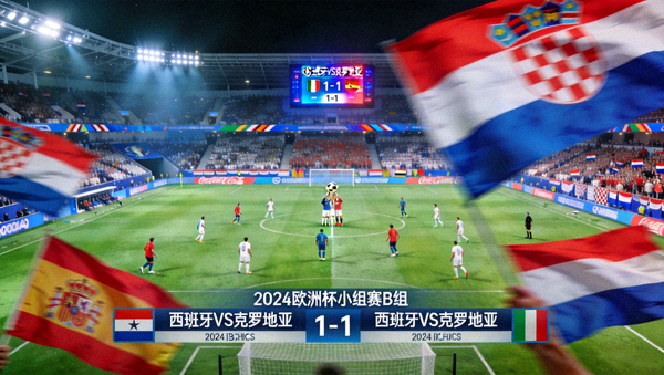 2024欧洲杯小组赛B组西班牙对阵克罗地亚比赛现场直播画面